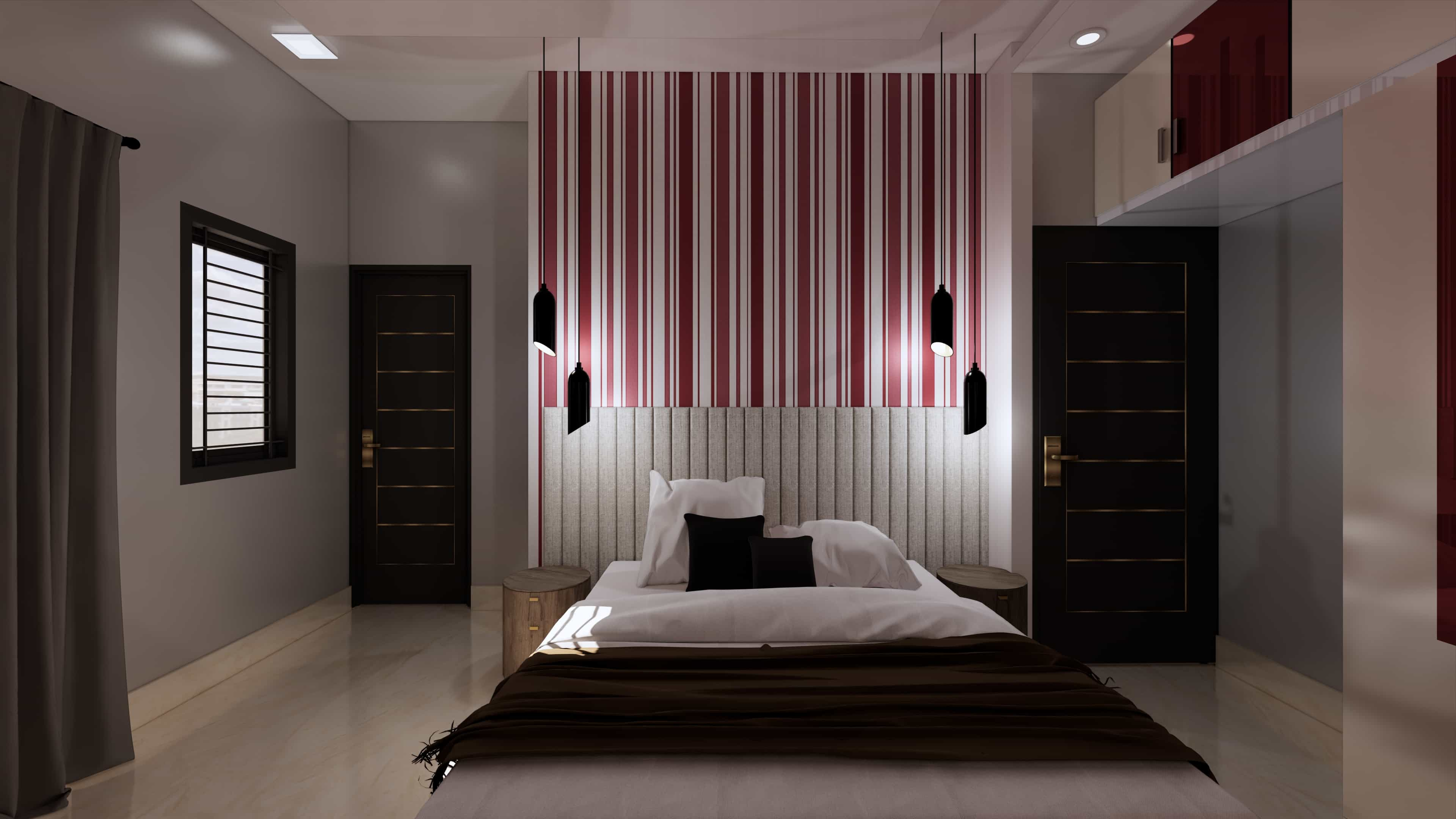 black bedroom interior design