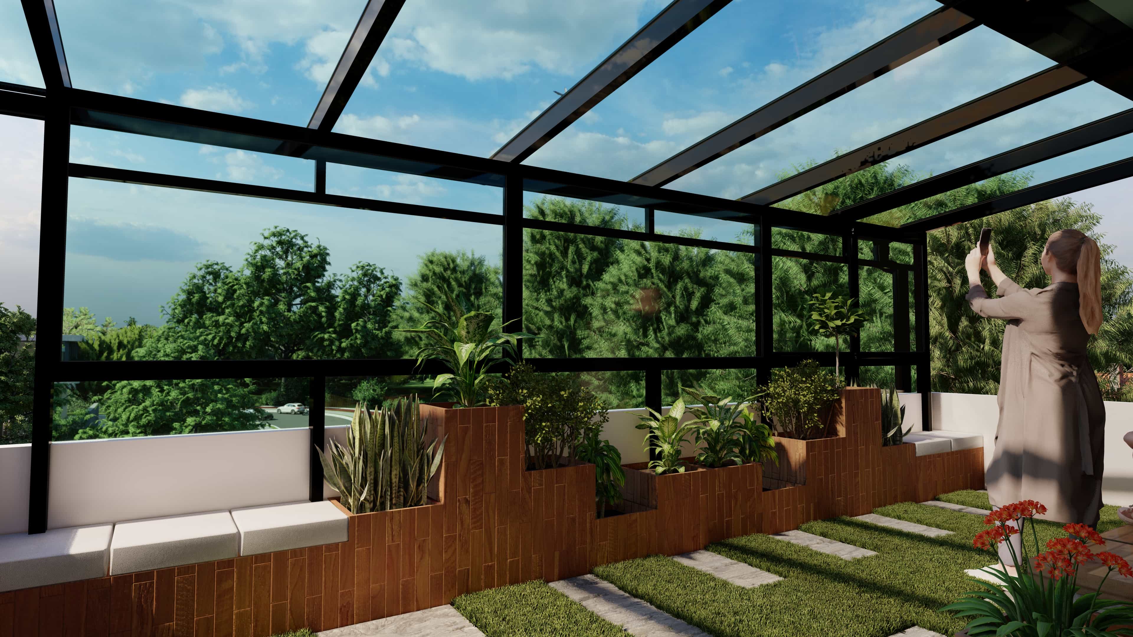Open terrace designs by kiyo architects